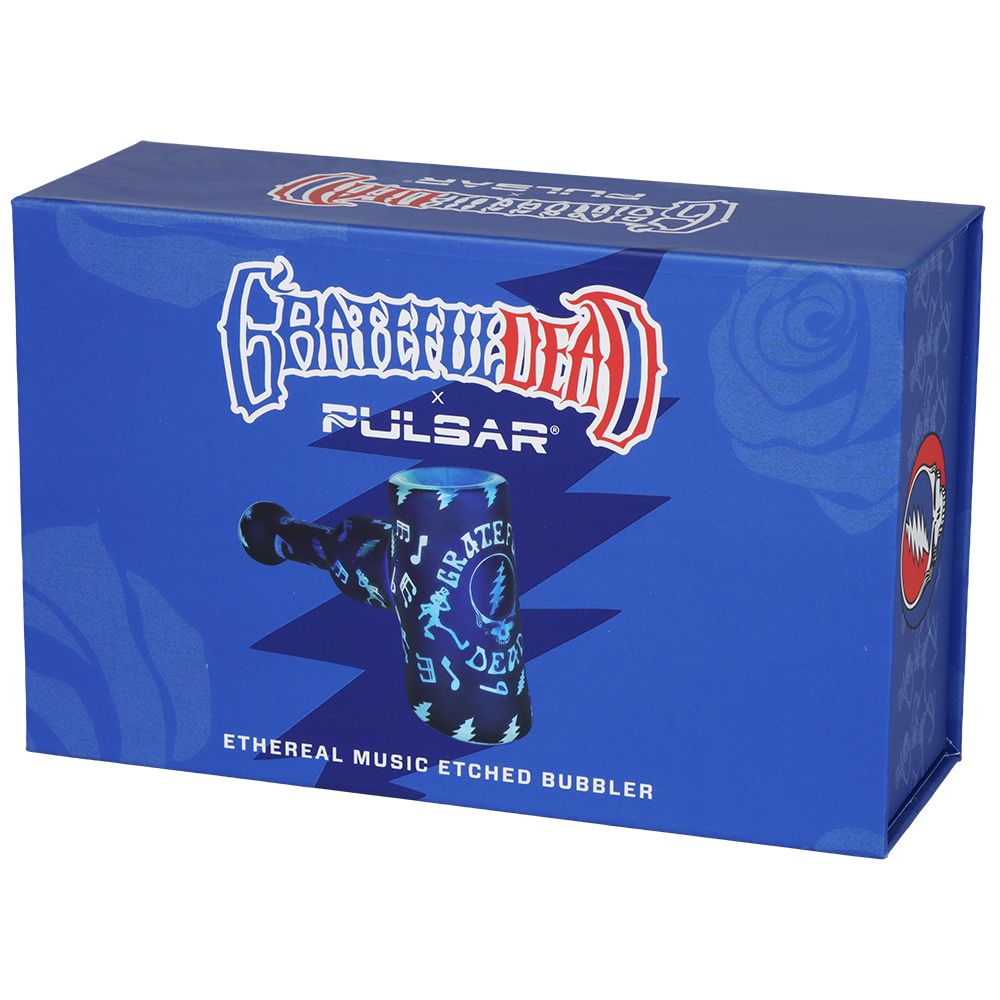 Grateful Dead x Pulsar Ethereal Music Etched Glass Hammer Bubbler - 5"